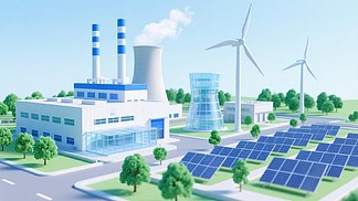 新能源發電場景的3D建模與渲染 技術開發的可視化藍圖